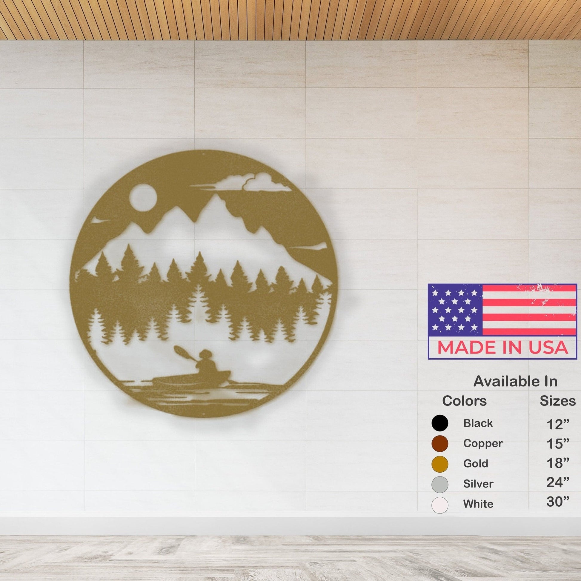 Metal Lakehouse Sign - Canoe The Wild - Outdoor Metal Wall Art for Lake House Decor - Stylinsoul