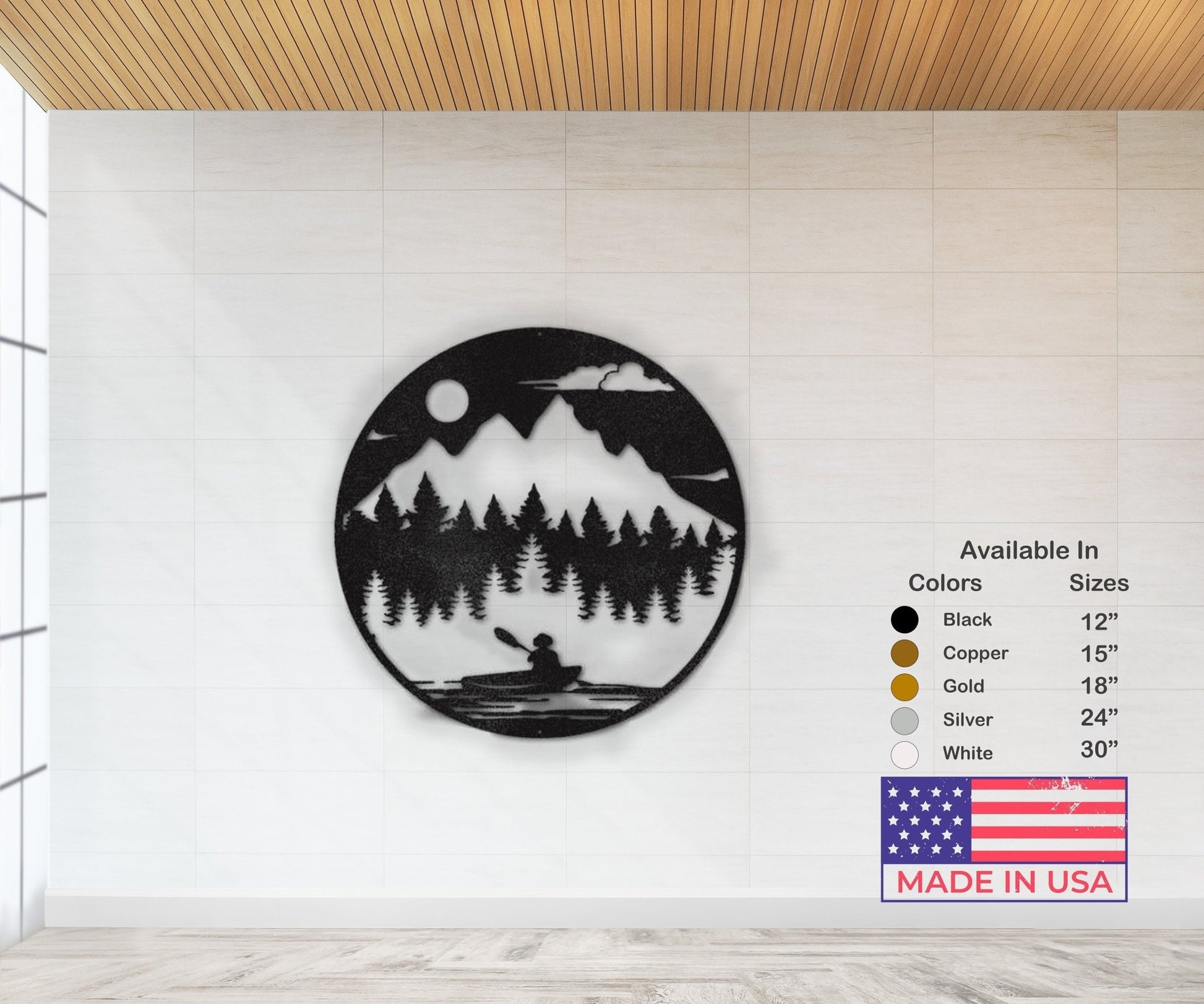 Metal Lakehouse Sign - Canoe The Wild - Outdoor Metal Wall Art for Lake House Decor - Stylinsoul
