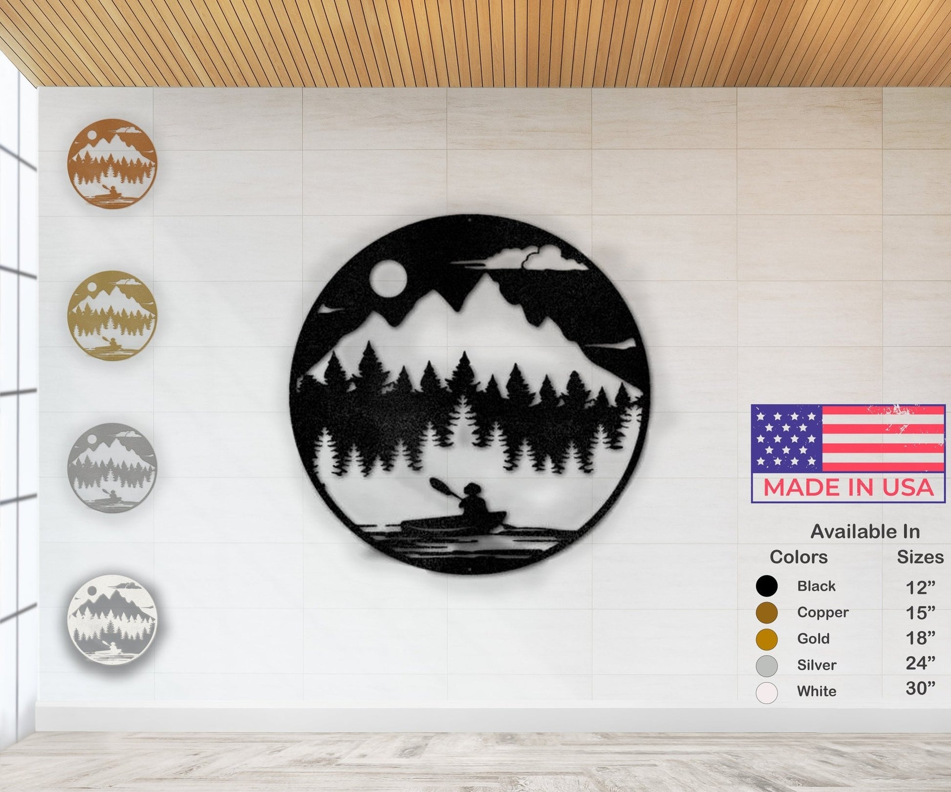 Metal Lakehouse Sign - Canoe The Wild - Outdoor Metal Wall Art for Lake House Decor - Stylinsoul