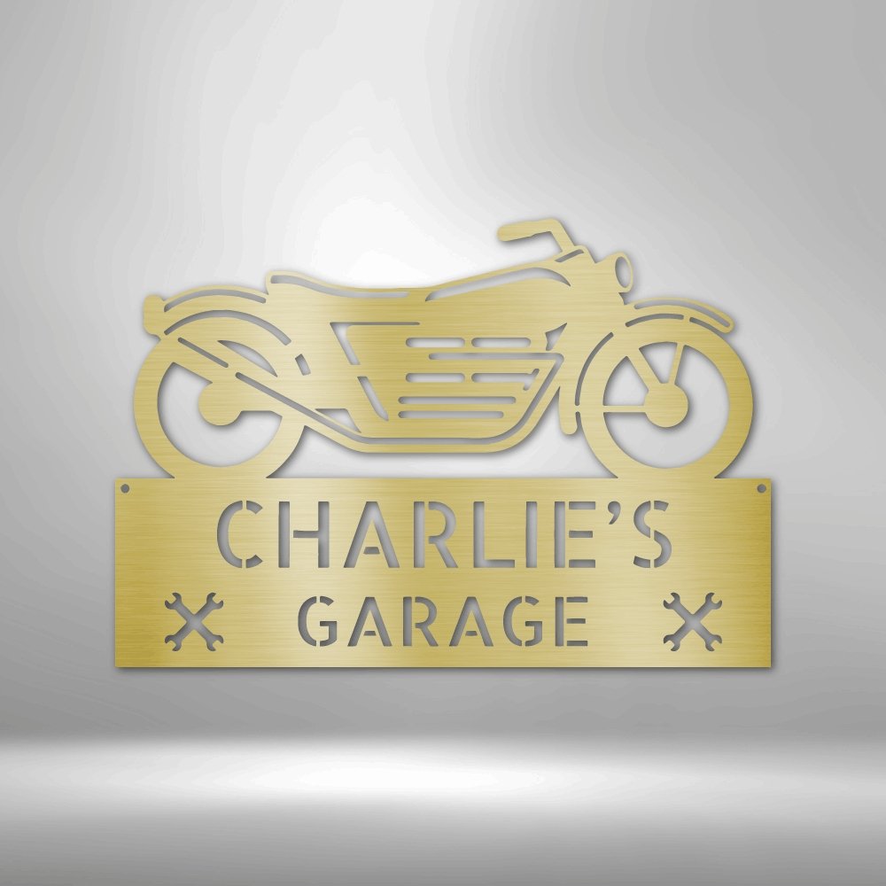 Motorcycle Adventure Monogram Steel Sign - Personalized Metal Wall Art for Motorcycle Enthusiasts - Stylinsoul
