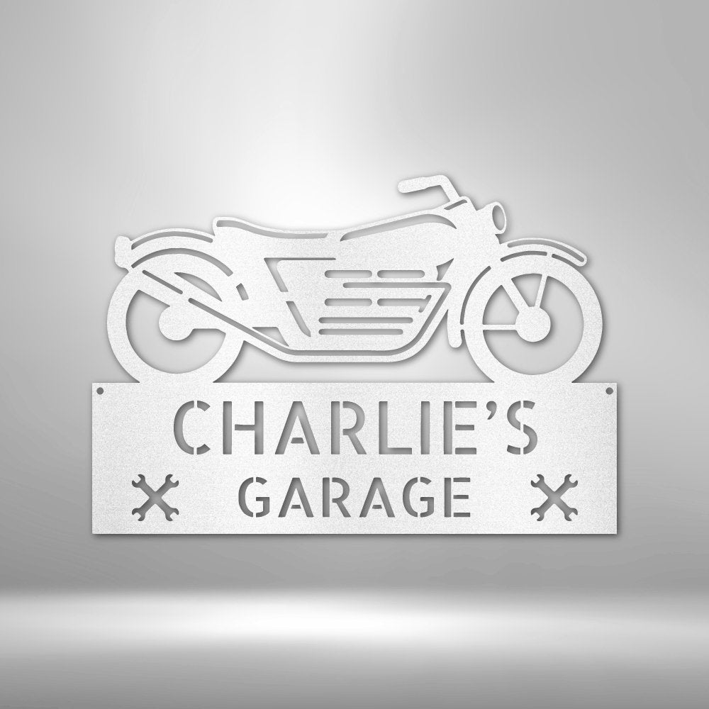 Motorcycle Adventure Monogram Steel Sign - Personalized Metal Wall Art for Motorcycle Enthusiasts - Stylinsoul