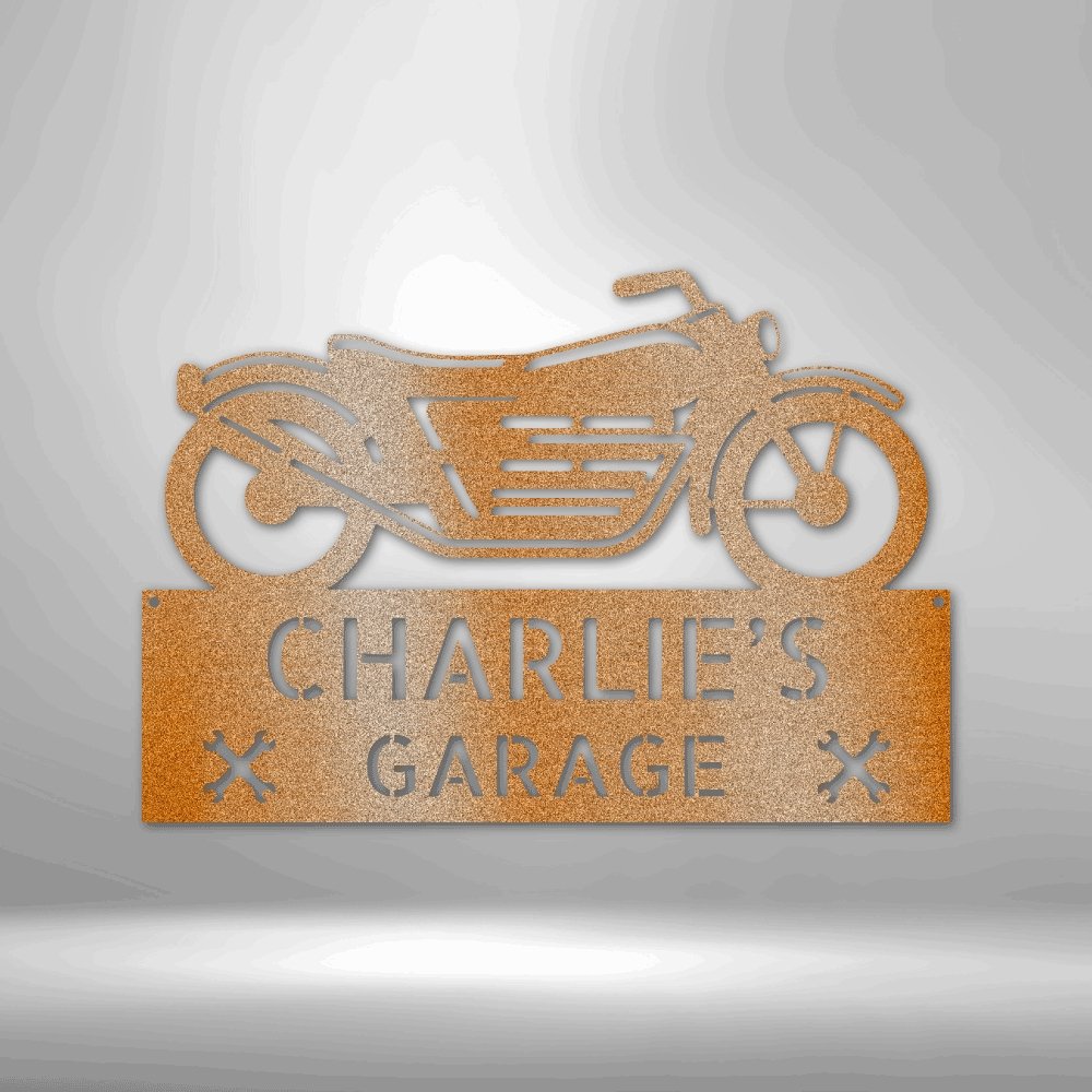 Motorcycle Adventure Monogram Steel Sign - Personalized Metal Wall Art for Motorcycle Enthusiasts - Stylinsoul