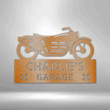 Motorcycle Adventure Monogram Steel Sign - Personalized Metal Wall Art for Motorcycle Enthusiasts - Stylinsoul