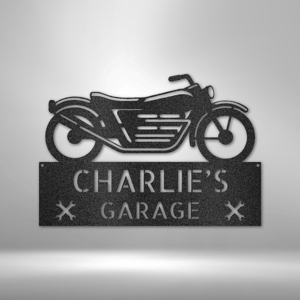 Motorcycle Adventure Monogram Steel Sign - Personalized Metal Wall Art for Motorcycle Enthusiasts - Stylinsoul