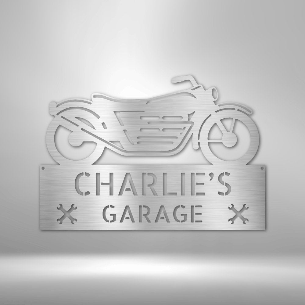 Motorcycle Adventure Monogram Steel Sign - Personalized Metal Wall Art for Motorcycle Enthusiasts - Stylinsoul
