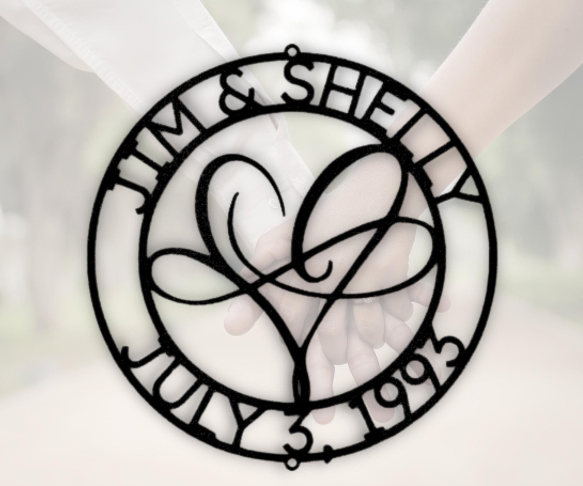 Mr and Mrs Infinite Love Monogram Steel Sign - Personalized Metal Wall Art for Newlyweds - Stylinsoul