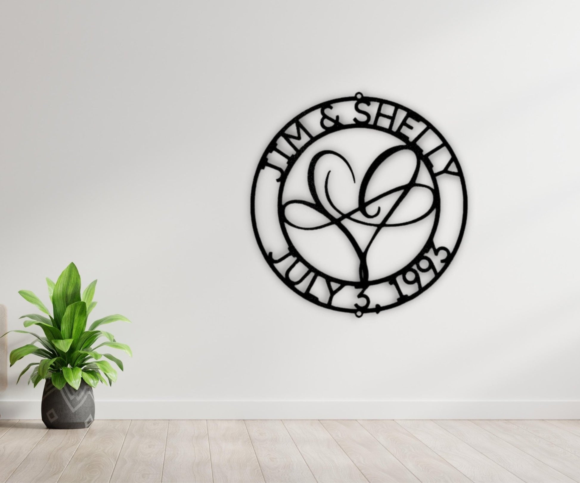 Mr and Mrs Infinite Love Monogram Steel Sign - Personalized Metal Wall Art for Newlyweds - Stylinsoul