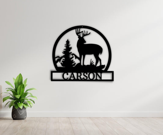 Outdoor Buck Head Decor - Deer Metal Wall Art for Hunting-themed Home Decor - Stylinsoul