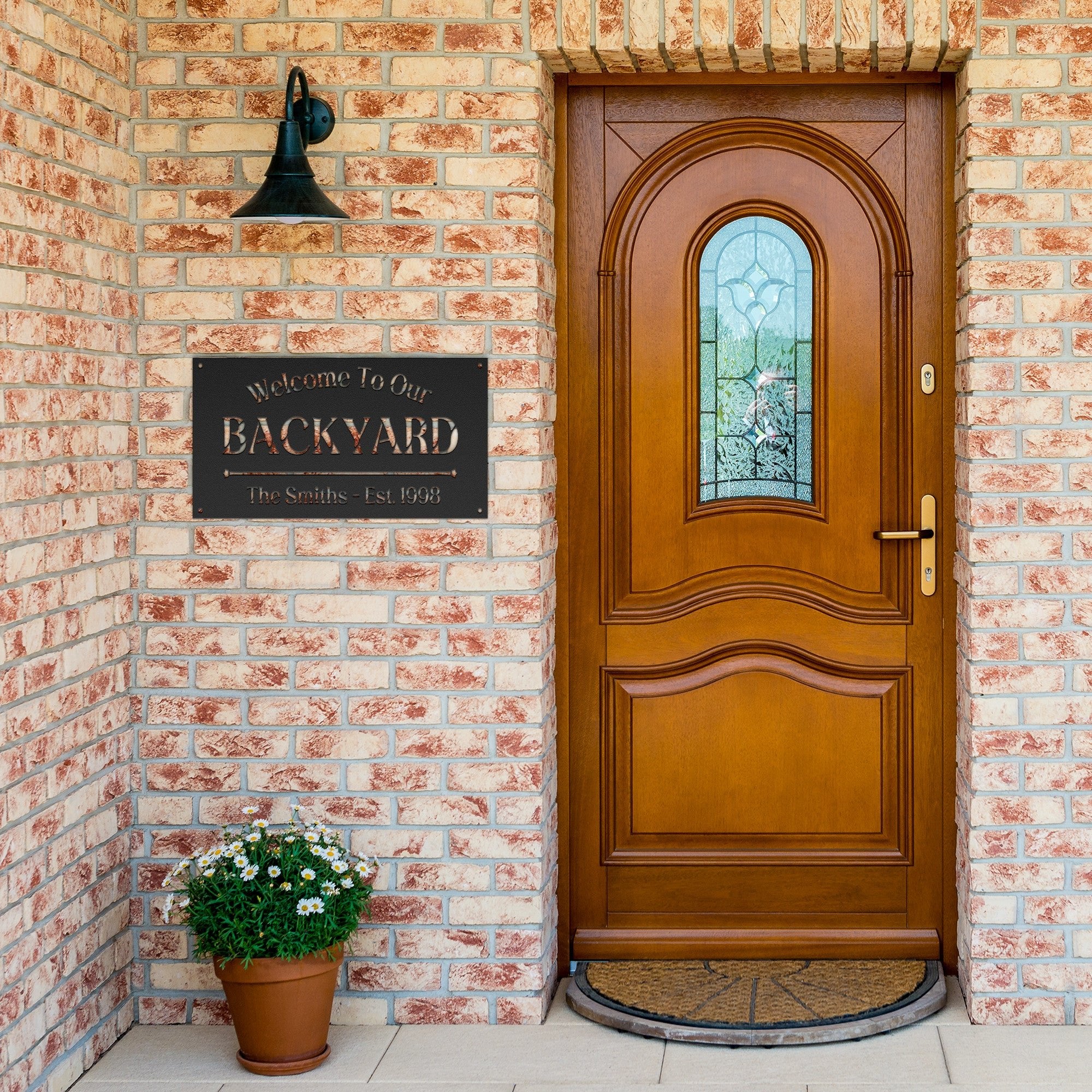 Personalized Established Sign - Welcome to our Backyard Simply Inspired-Outdoor Space - Stylinsoul