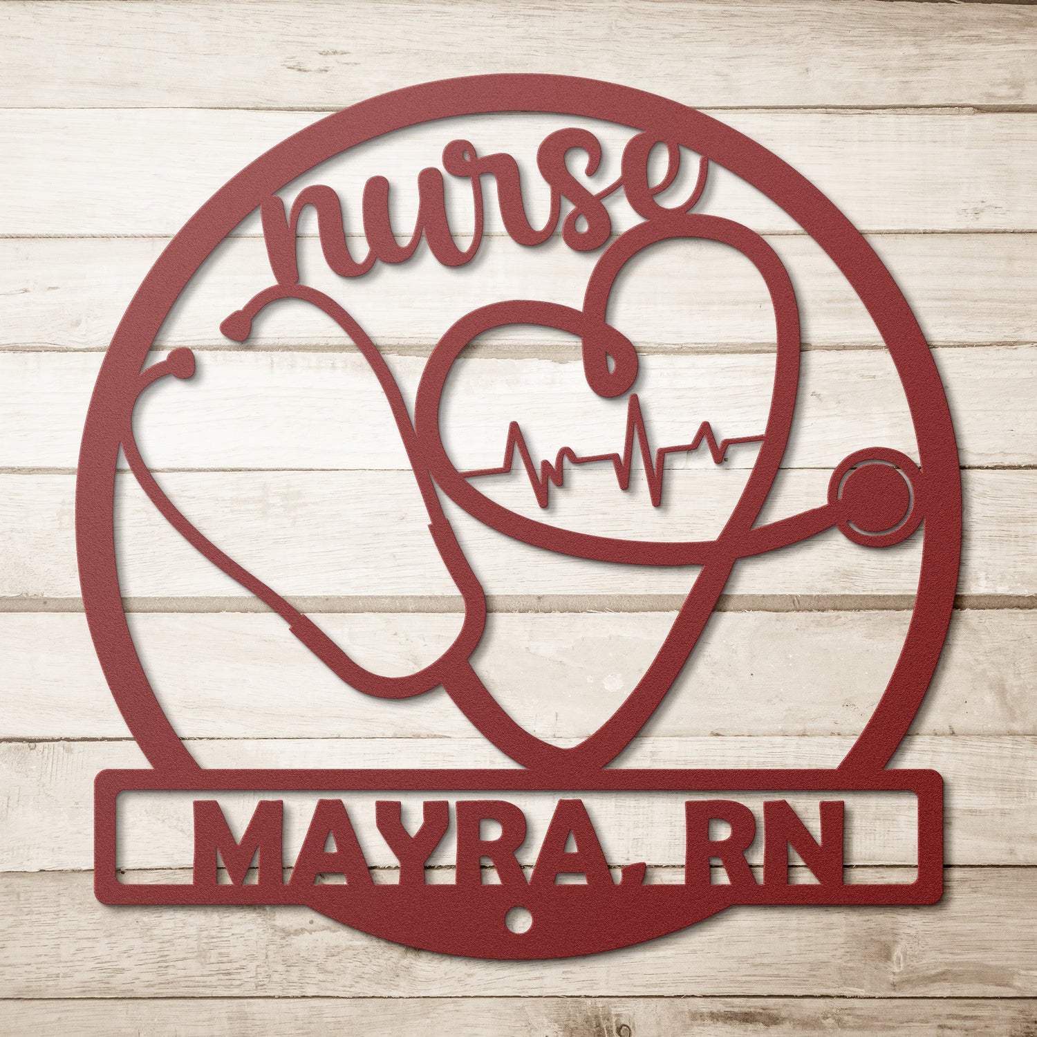 Personalized RN Nurse Sign, Gift for RN Nurse - Metal Wall Sign - Stylinsoul