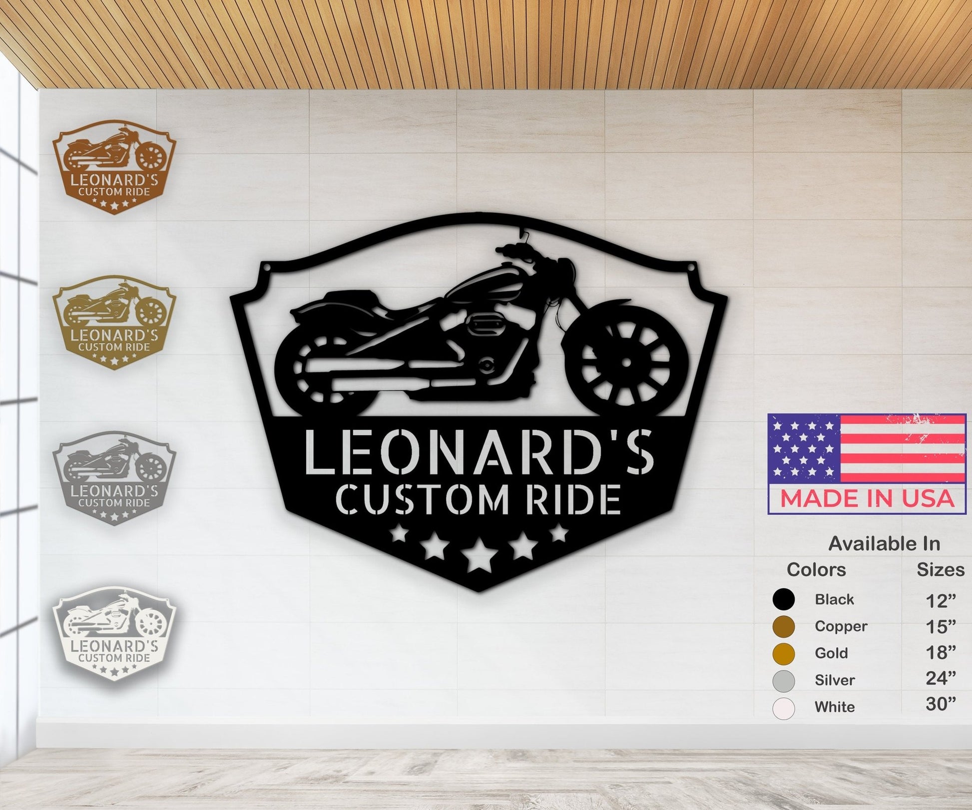 Personalized Sign For Garage - Mechanic Sign - Motorcycle Garage Shop Gift - Stylinsoul