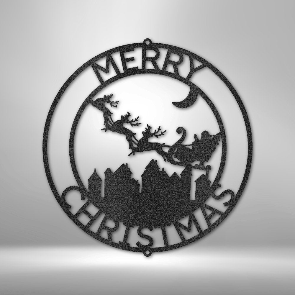 Santa's Delivery Monogram Steel Sign - Festive Metal Wall Art for Christmas Decor - Stylinsoul