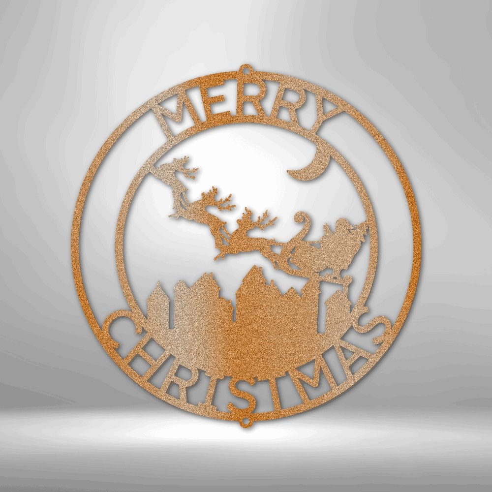 Santa's Delivery Monogram Steel Sign - Festive Metal Wall Art for Christmas Decor - Stylinsoul