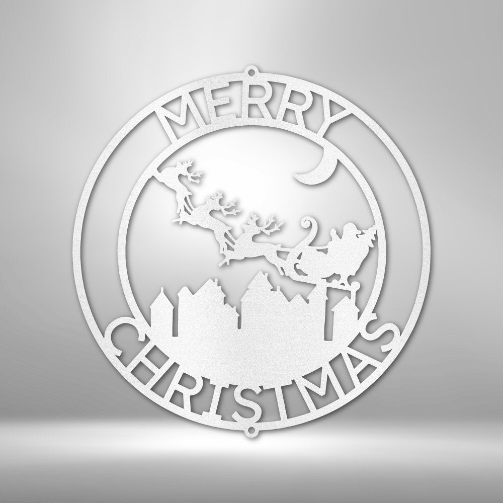 Santa's Delivery Monogram Steel Sign - Festive Metal Wall Art for Christmas Decor - Stylinsoul