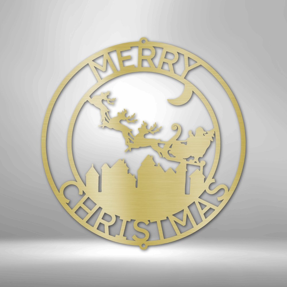 Santa's Delivery Monogram Steel Sign - Festive Metal Wall Art for Christmas Decor - Stylinsoul