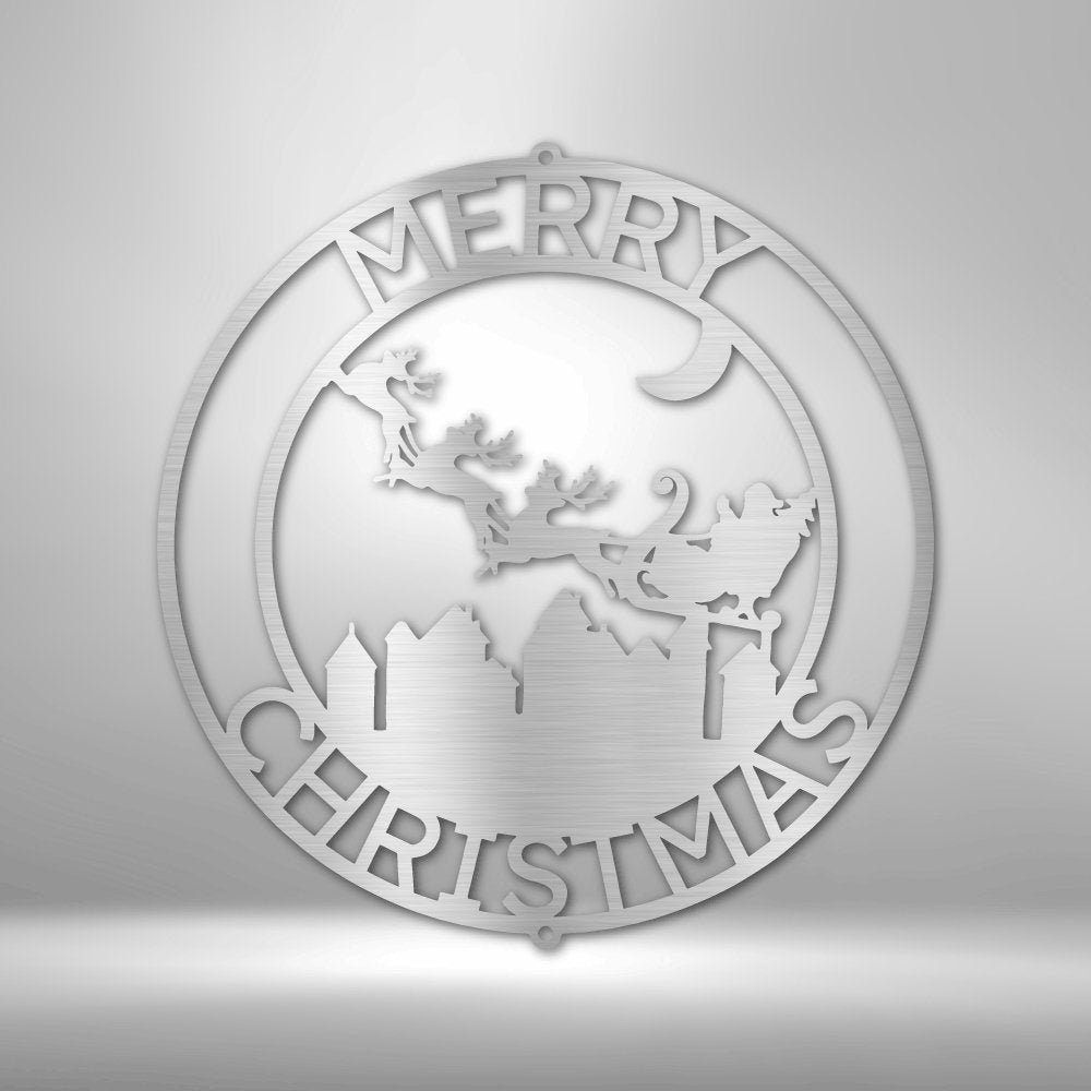 Santa's Delivery Monogram Steel Sign - Festive Metal Wall Art for Christmas Decor - Stylinsoul