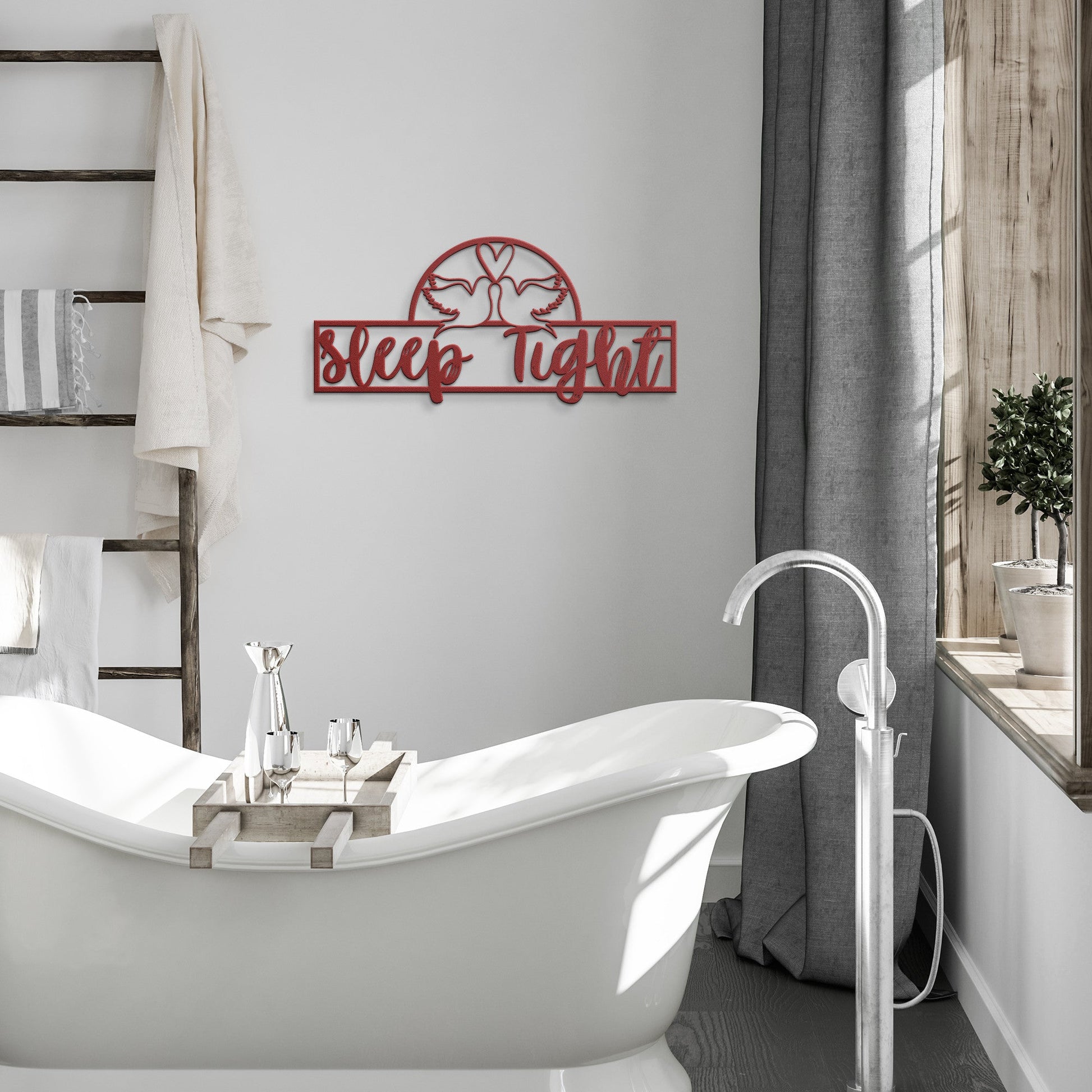 Sleep Tight Metal Sign: Beautiful Above Bed Art for Serene Nights - Stylinsoul