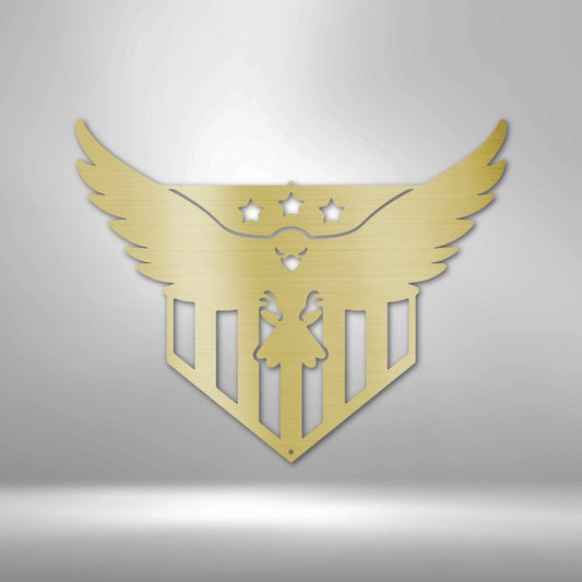 Swooping Eagle Steel Sign - Majestic Metal Wall Art for Wildlife Enthusiasts - Stylinsoul