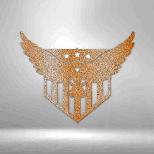 Swooping Eagle Steel Sign - Majestic Metal Wall Art for Wildlife Enthusiasts - Stylinsoul