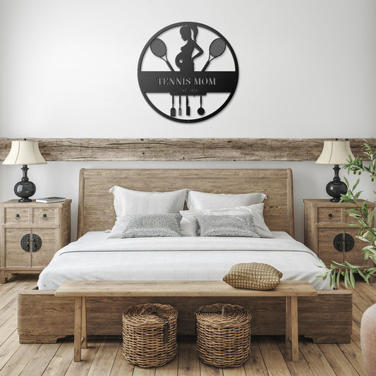 Tennis Mom - Die Cut Metal Sign - Mothers Day Gift Home Decor - Stylinsoul