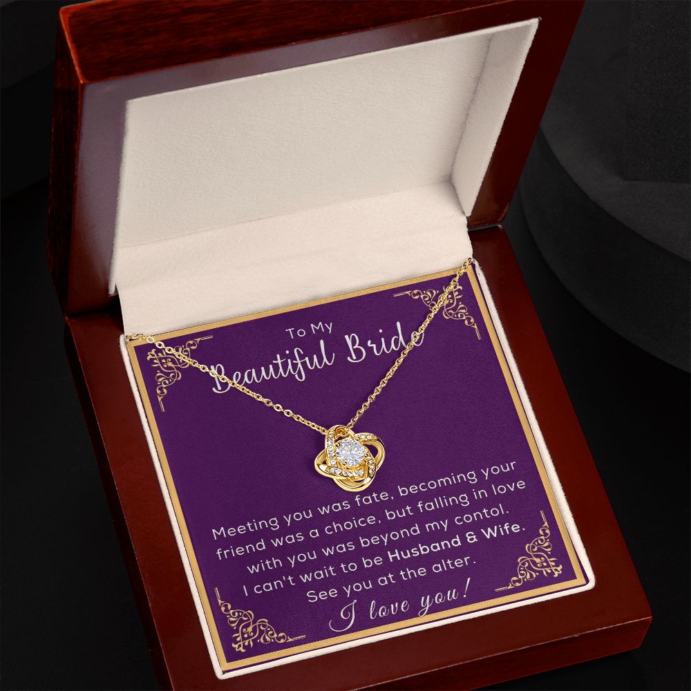 To My Bride, Necklace For Bride, Gift For Bride, Necklace With Message Card - Stylinsoul