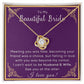 To My Bride, Necklace For Bride, Gift For Bride, Necklace With Message Card - Stylinsoul