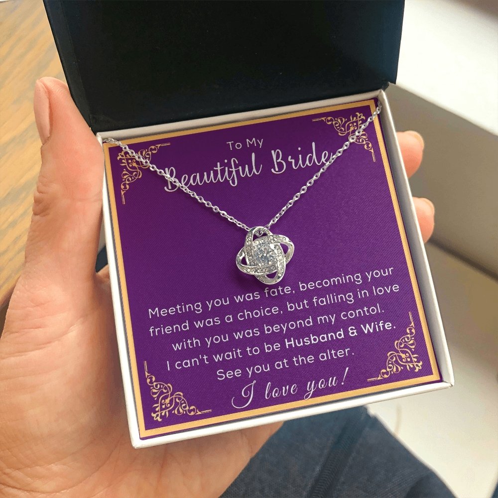 To My Bride, Necklace For Bride, Gift For Bride, Necklace With Message Card - Stylinsoul