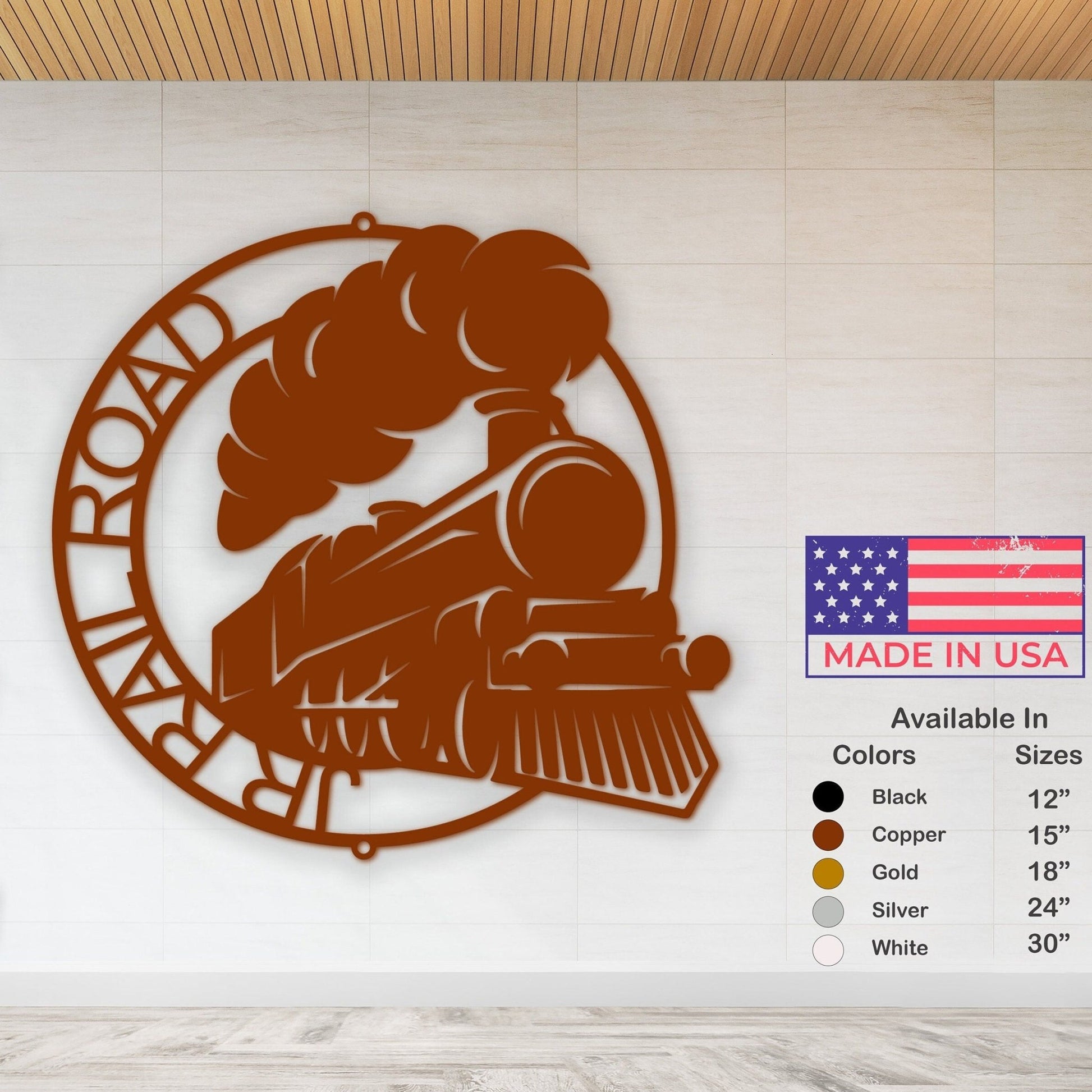 Train Metal Sign - Railroad Gifts for Train Enthusiasts - Custom Name Train Outdoor Sign - Stylinsoul