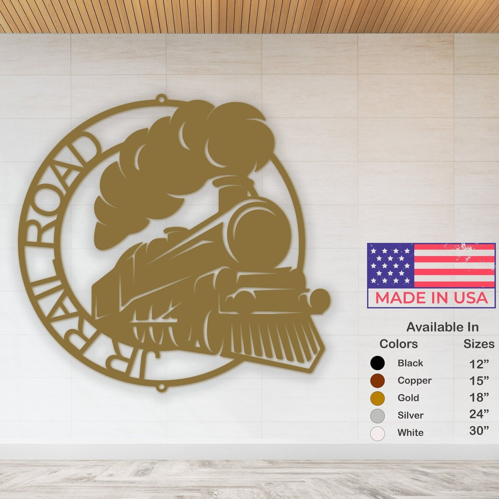 Train Metal Sign - Railroad Gifts for Train Enthusiasts - Custom Name Train Outdoor Sign - Stylinsoul