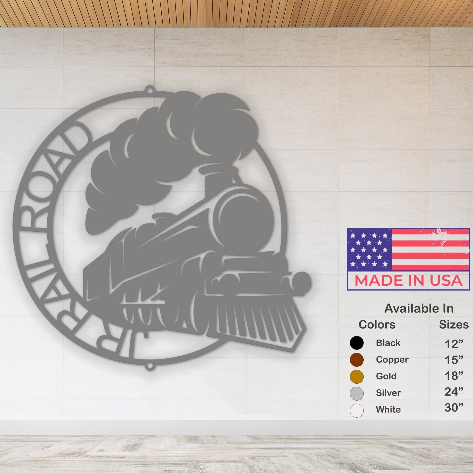 Train Metal Sign - Railroad Gifts for Train Enthusiasts - Custom Name Train Outdoor Sign - Stylinsoul
