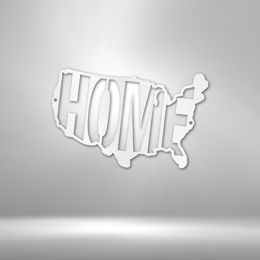 USA Home Steel Sign - Patriotic Wall Art for Proud Americans - Stylinsoul