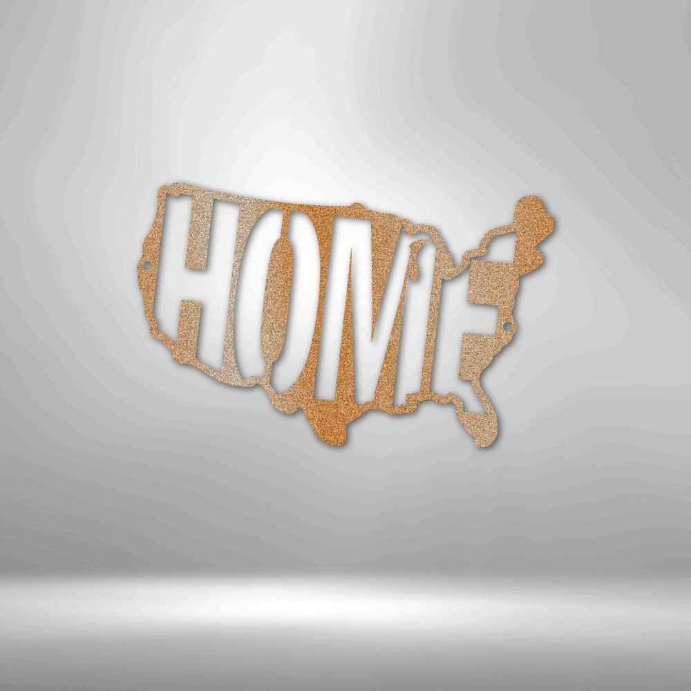 USA Home Steel Sign - Patriotic Wall Art for Proud Americans - Stylinsoul