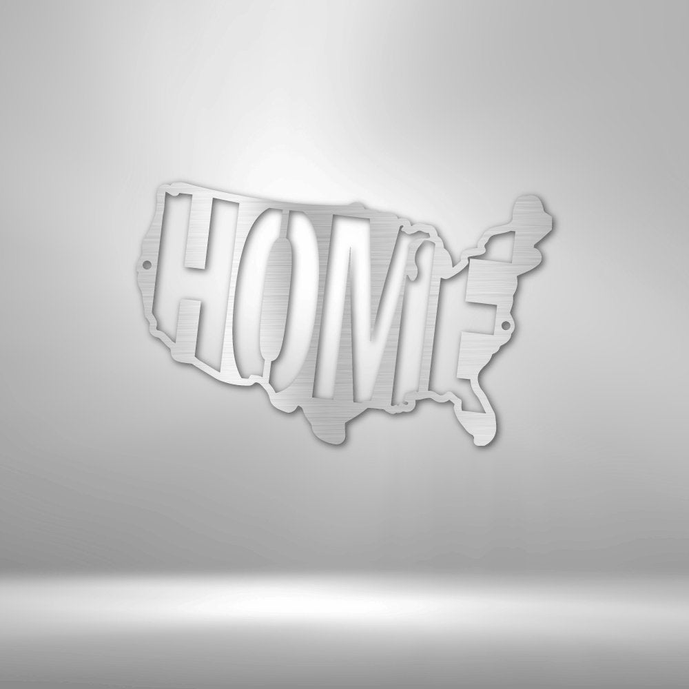 USA Home Steel Sign - Patriotic Wall Art for Proud Americans - Stylinsoul
