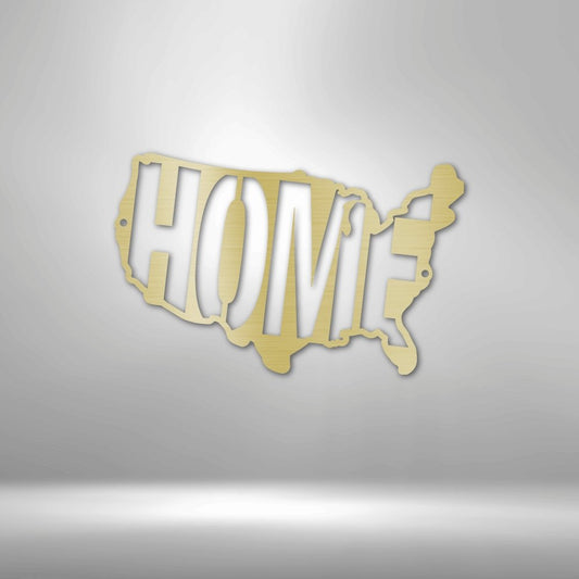 USA Home Steel Sign - Patriotic Wall Art for Proud Americans - Stylinsoul